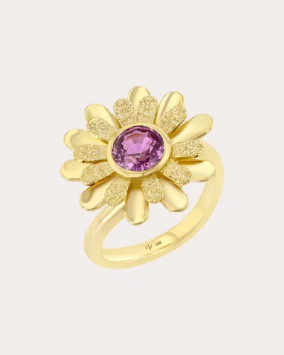 Future Fortune Women's Pink Sapphire & 18k Gold Mini Wildflower Ring