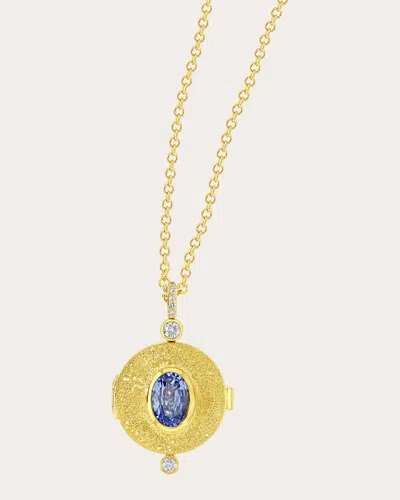 Future Fortune Women's Sapphire & Diamond Wizard Locket Necklace In Gold