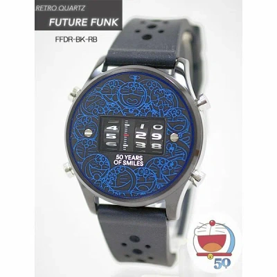 Pre-owned Future Funk Watch Analog Digital Roller Type Doratch Doraemon Limited Edition In Black