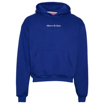 Future Is Color Mens  Dreams Build Hoodie In Blue/natural