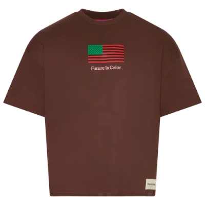 Future Is Color Mens  Past Present Future T-shirt In Brown/multi