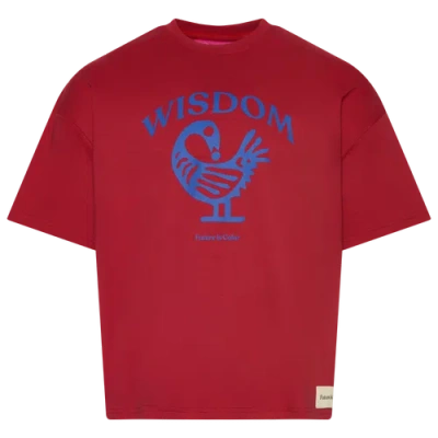 Future Is Color Mens  Wisdom T-shirt In Red/brown