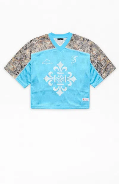 Future Saint Men's Cropped Mesh Short Sleeve Jersey In Blue