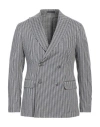 Futuro Man Blazer Navy Size 40 Cotton, Linen, Elastane In Navy