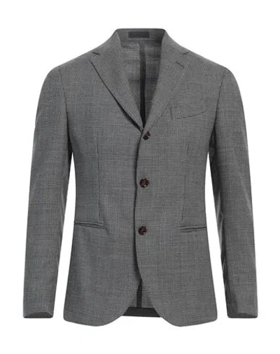 Futuro Man Blazer Steel Grey Size 44 Virgin Wool In Gray