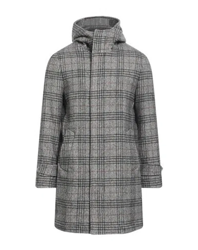 Futuro Man Coat Grey Size 38 Cotton, Wool, Polyester In Gray