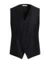 Futuro Man Tailored Vest Black Size 40 Viscose, Virgin Wool In Black