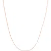 Fuzion Creations 10k Gold Box Chain Necklace In Rose