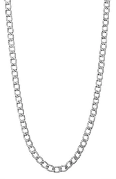 Fuzion Creations 10k Gold Curb Chain Necklace In Silver