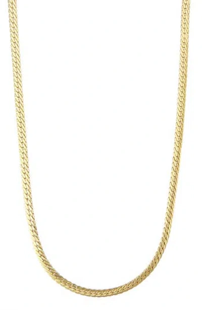 Fuzion Creations 10k Gold Herringbone Chain Necklace In Yellow