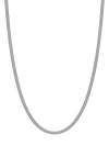 Fuzion Creations 10k Gold Smooth Herringbone Chain Necklace In White Gold