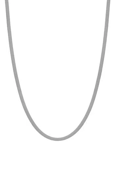 Fuzion Creations 10k Gold Smooth Herringbone Chain Necklace In Metallic