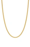 Fuzion Creations 10k Gold Smooth Herringbone Chain Necklace In Yellow
