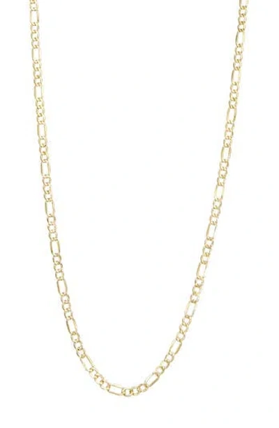Fuzion Creations 14k Gold Figaro Chain Necklace In Yellow