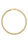 Fuzion Creations 14k Gold Wheat Chain Bracelet In Yellow