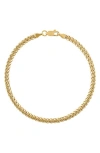 Fuzion Creations 14k Gold Wheat Chain Bracelet In Yellow