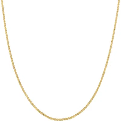 Fuzion Creations 14k Gold Wheat Chain Necklace In Yellow