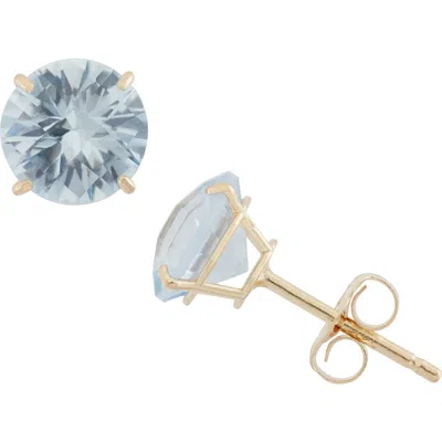 Fuzion Creations Amethyst Stud Earrings In 10kt Cr Aqua