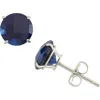 Fuzion Creations Amethyst Stud Earrings In Cr Sapphire