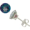 Fuzion Creations Amethyst Stud Earrings In Mystic Bt