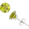 Fuzion Creations Amethyst Stud Earrings In Peridot