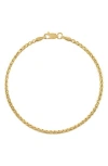 Fuzion Creations Box Chain Bracelet In Yellow