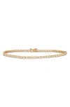Fuzion Creations Cubic Zirconia Bezel Tennis Bracelet In Yellow