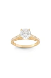 Fuzion Creations Cubic Zirconia Ring In Yellow