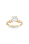 Fuzion Creations Cubic Zirconia Ring In Yellow