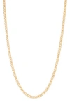 Fuzion Creations Curb Chain Necklace In Yellow