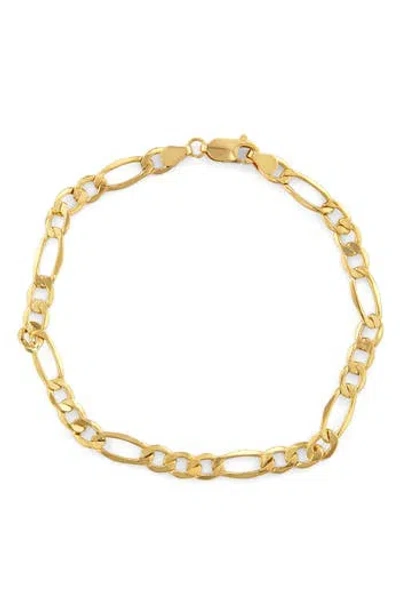 Fuzion Creations Figaro Chain Bracelet In Yellow