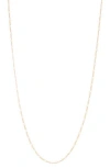 Fuzion Creations Figaro Chain Necklace In Yellow