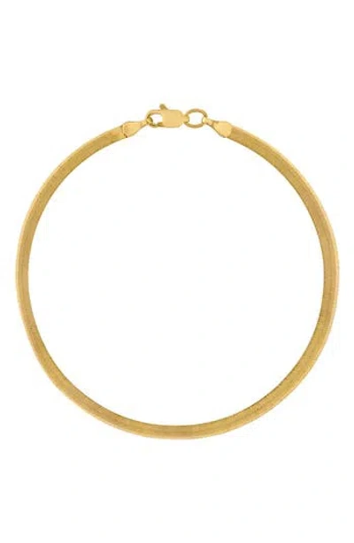 Fuzion Creations Herringbone Chain Bracelet In Yellow