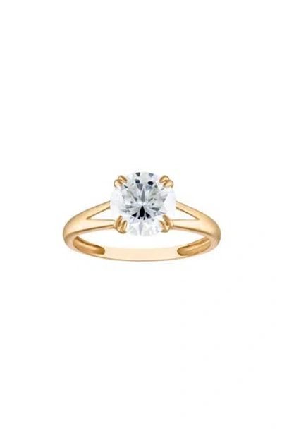 Fuzion Creations Moissanite Solitaire Ring In Yellow