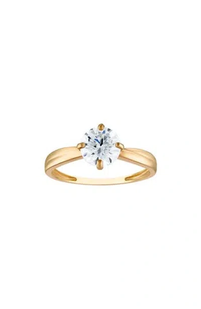 Fuzion Creations Moissanite Solitaire Ring In Yellow