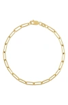 Fuzion Creations Paper Clip Chain Bracelet In Yellow