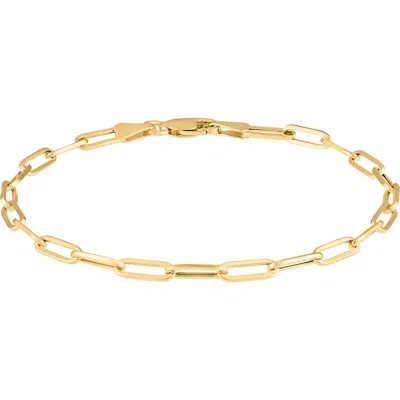 Fuzion Creations Paper Clip Chain Bracelet In Yellow