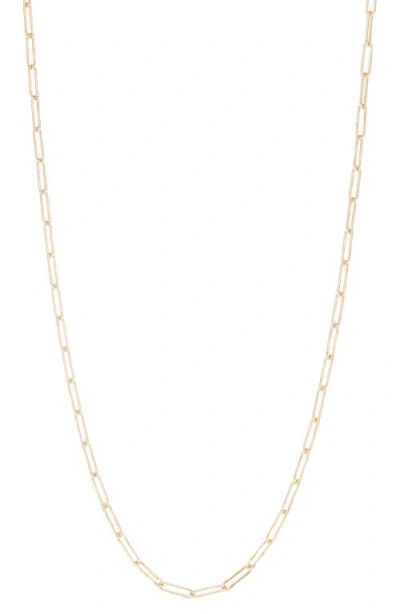 Fuzion Creations Paper Clip Chain Necklace In Yellow