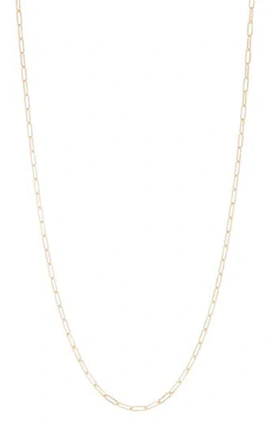 Fuzion Creations Paper Clip Chain Necklace In Yellow