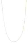 Fuzion Creations Paper Clip Chain Necklace In Yellow