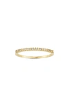 Fuzion Creations Pavé Diamond Band Ring In Yellow