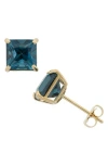Fuzion Creations Princess Cut Stud Earrings In London Bt