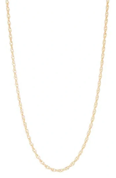 Fuzion Creations Rope Chain Necklace In Yellow