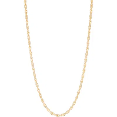Fuzion Creations Rope Chain Necklace In Yellow