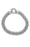 Fuzion Creations Sterling Silver Byzantine Bracelet In White