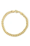 Fuzion Creations Sterling Silver Byzantine Bracelet In Yellow