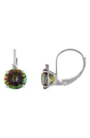Fuzion Creations Stone & Diamond Drop Earrings In Mystic Topaz