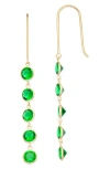 Fuzion Creations Stone Drop Earrings In Emerald