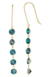 Fuzion Creations Stone Drop Earrings In London Blue Topaz