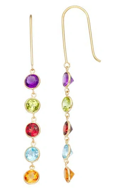 Fuzion Creations Stone Drop Earrings In Multi